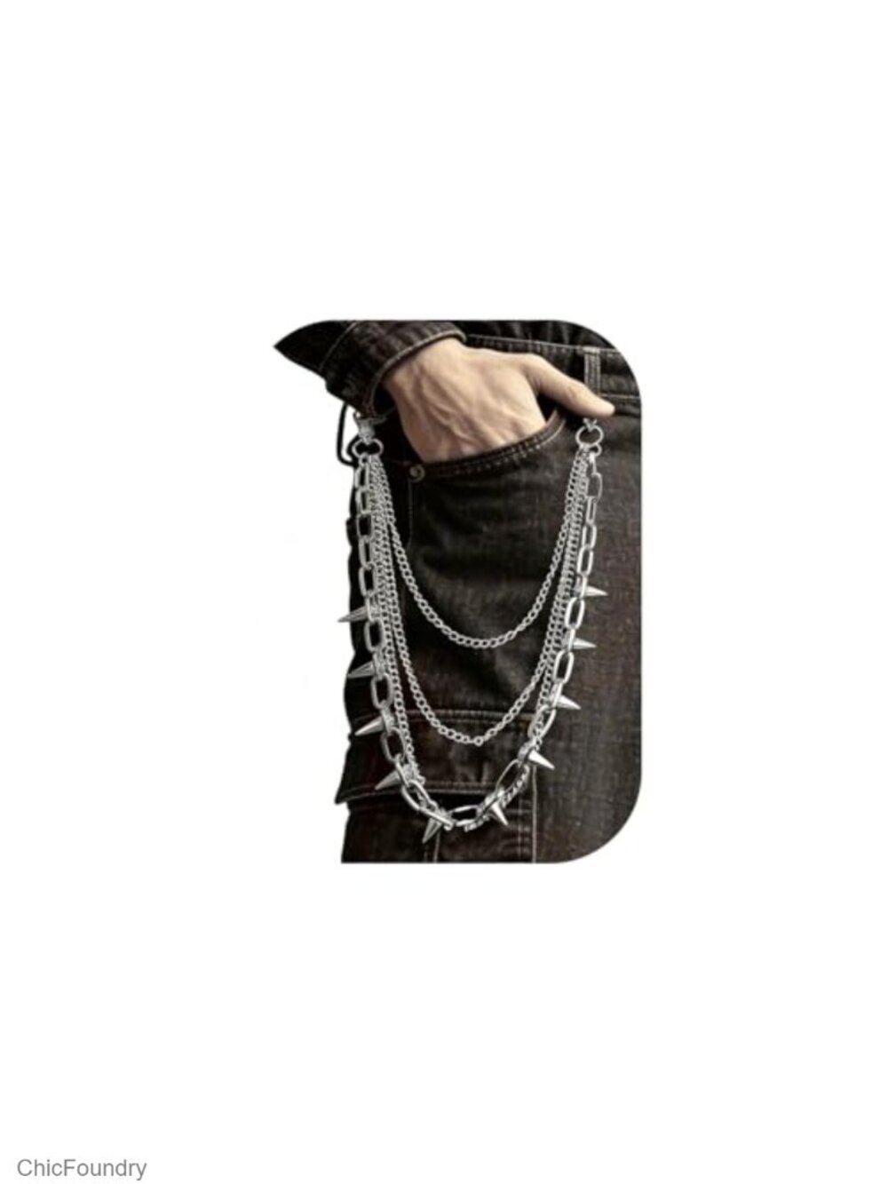 Punk Hip Hop Pants Chain Adjustable Wallet Chain for Men Women Trousers